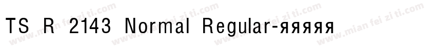 TS R 2143 Normal Regular字体转换